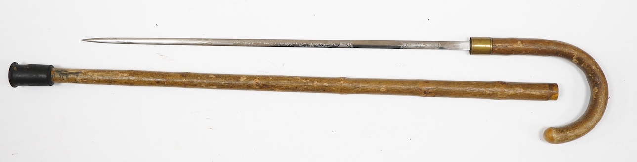 A sword stick by John Weiss and Son Ltd, London, 91.5cm overall. Condition - good.